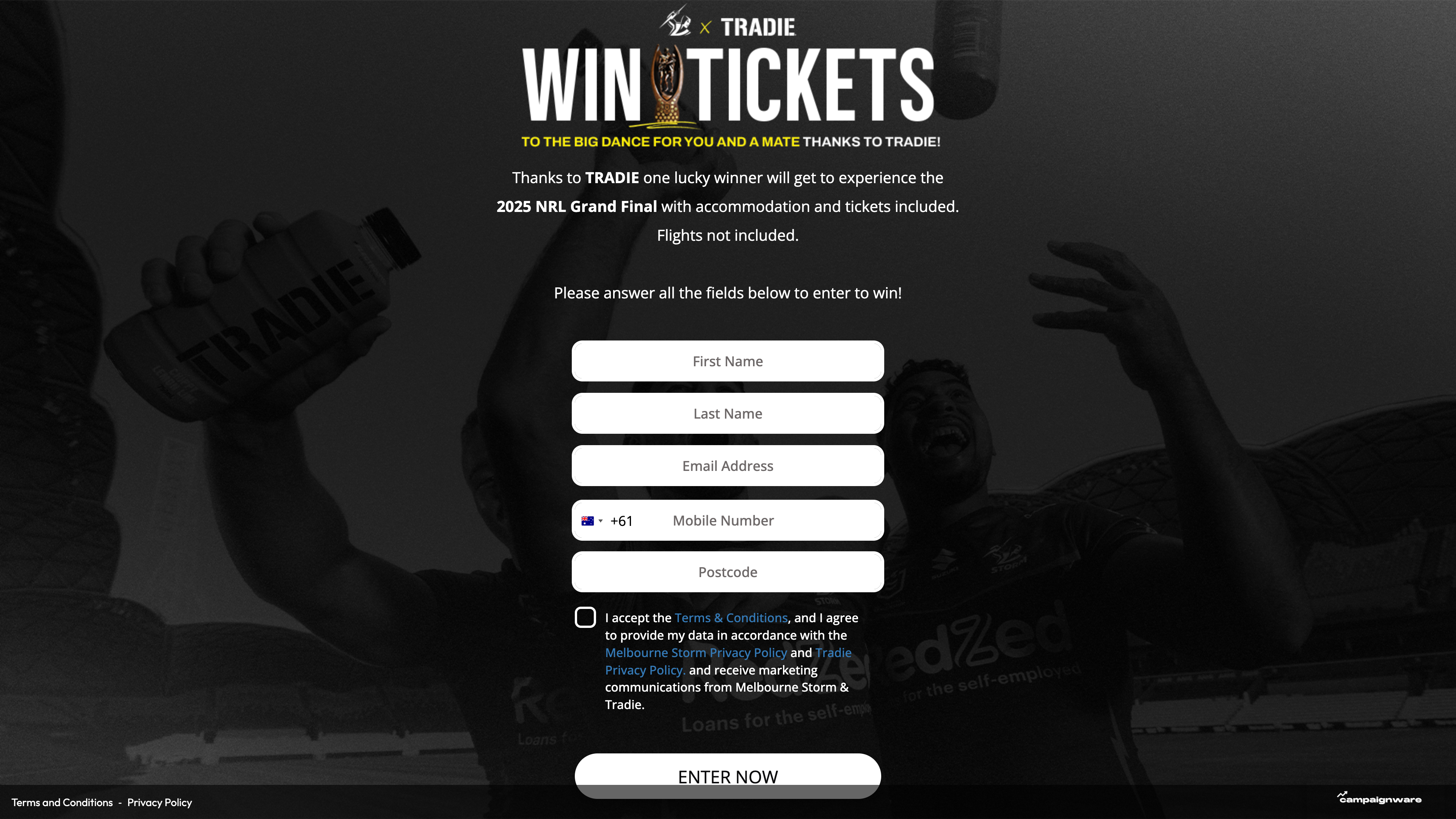Melbourne Storm x Tradie Ticket Giveaway — Melbourne Storm desktop view 1 of 1