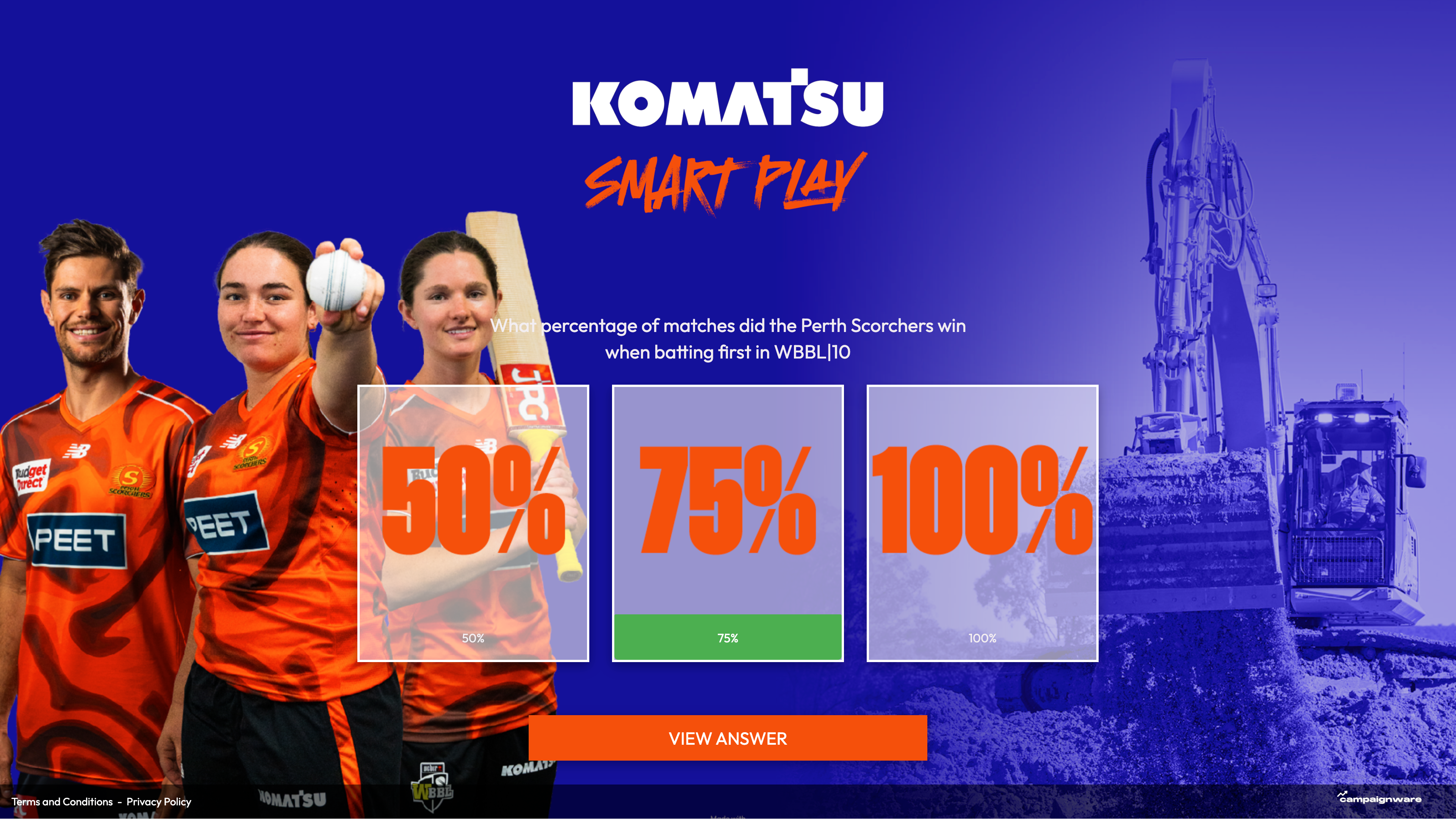 Komatsu Smart Play — Perth Scorchers x Komatsu desktop view 1 of 1