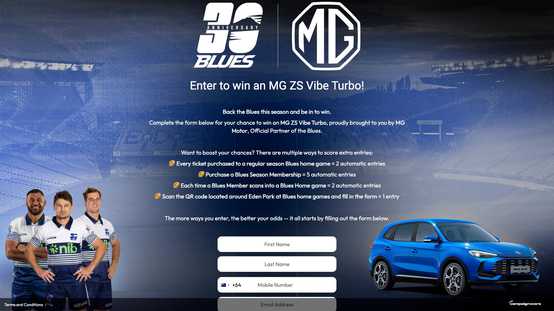 Blues x MG Competition — Blues desktop view 1 of 1
