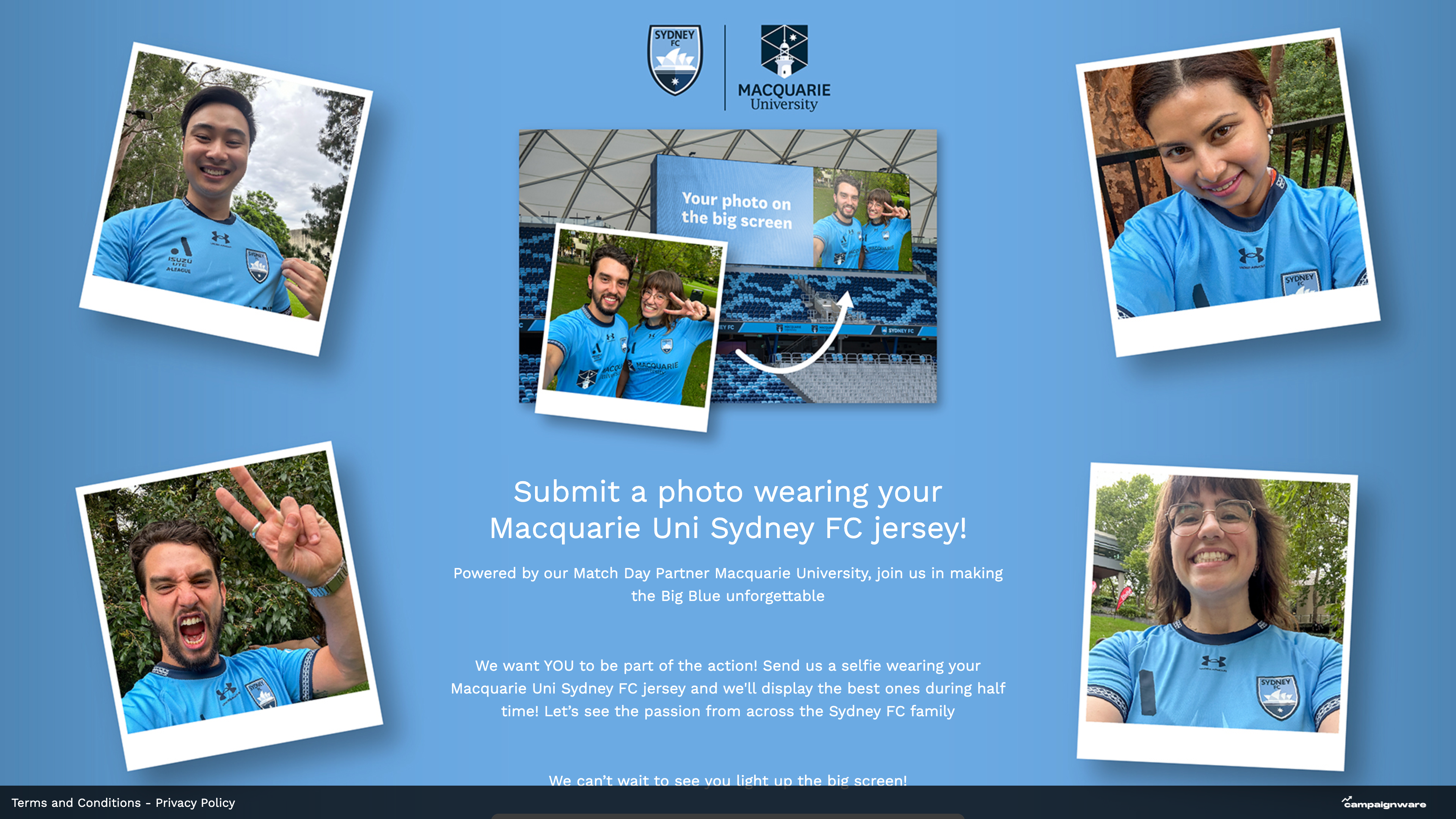 Sydney FC x Macquarie University Fan Cam UGC — Sydney FC / Macquarie University desktop view 1 of 1