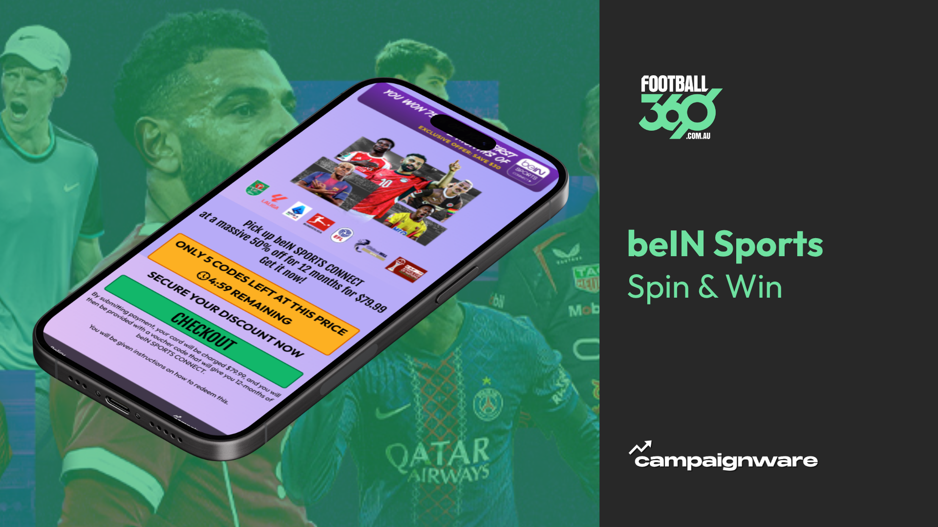beIN Connect Spin and Win hero