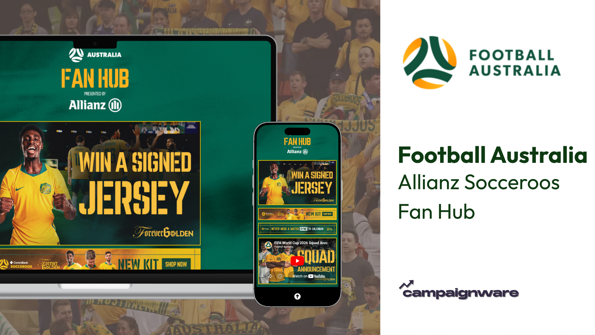 Allianz Socceroos Fan Hub hero