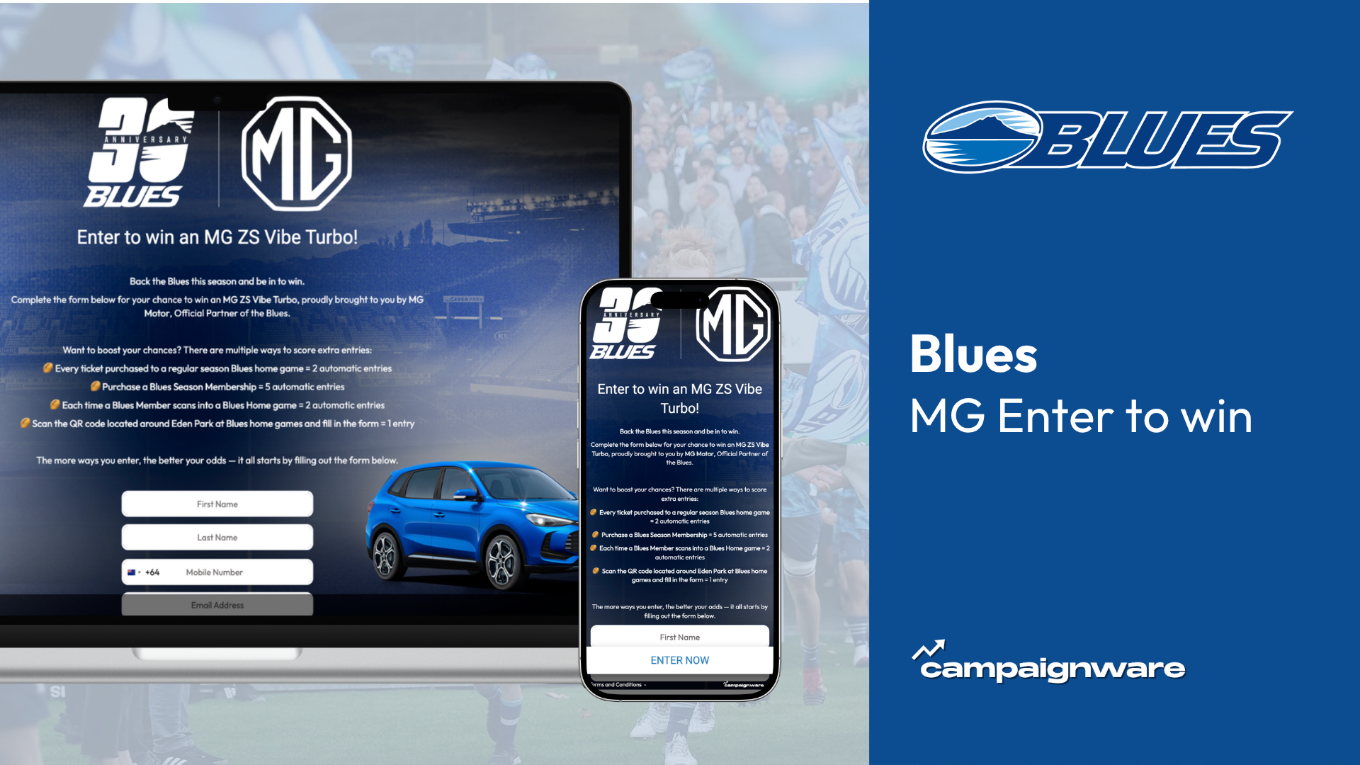 Blues x MG Competition hero