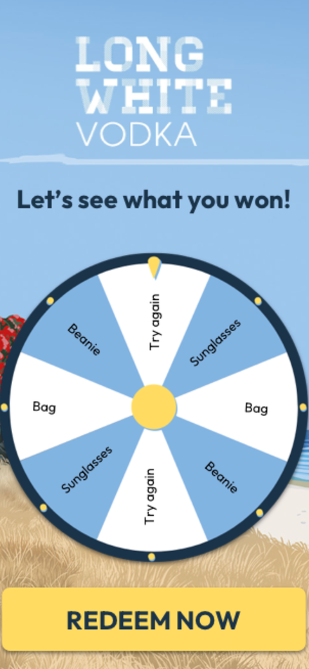 Long White Spin and Win run by Asahi NZ for Blues fans at Eden Park